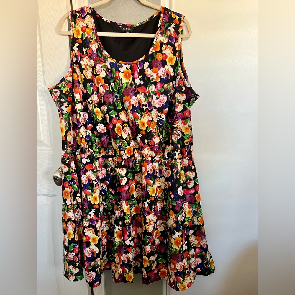 Simply Be Floral Dress - Size 22